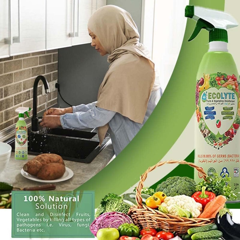 ECOLYTE+ رذاذ مطهر طبيعي للفواكه والخضروات - Image 3